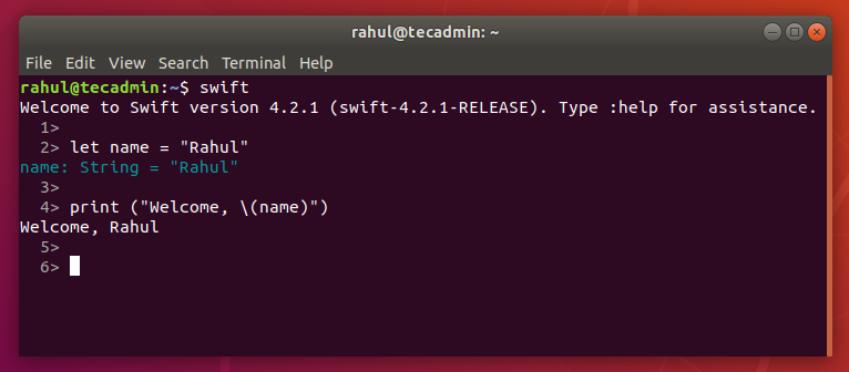 Install Swift Ubuntu 18.04