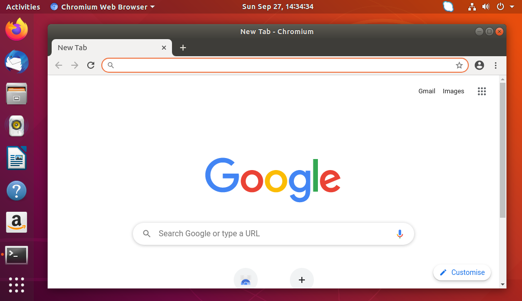 installing chromium browser on Ubuntu 18.04