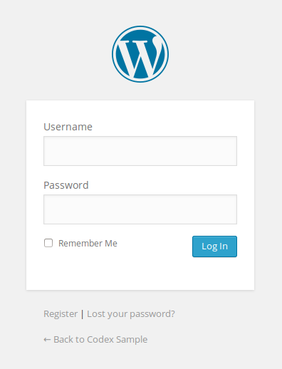 WordPress Login Form wp-login.php