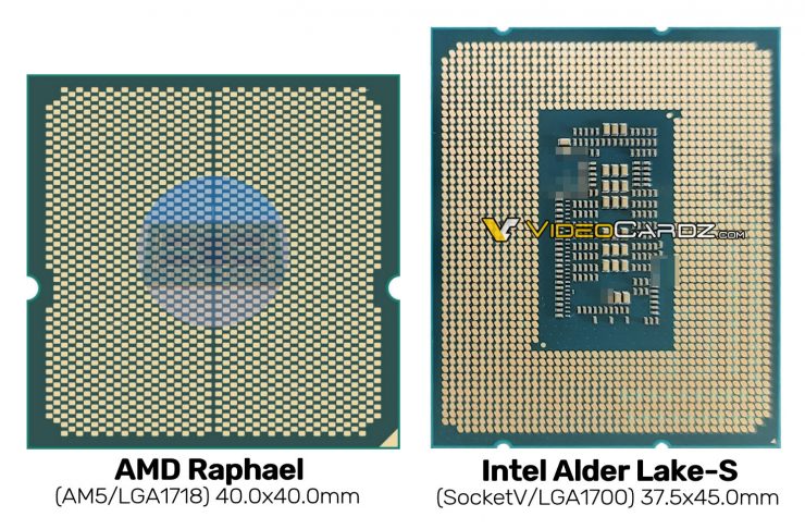 AMD Raphael and Intel Alder Lake LGA-1700 comparison