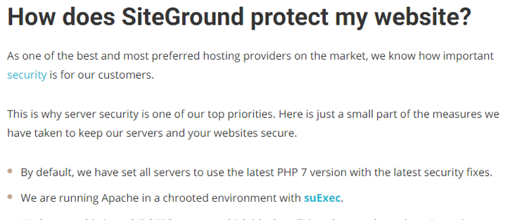 SiteGround Protection