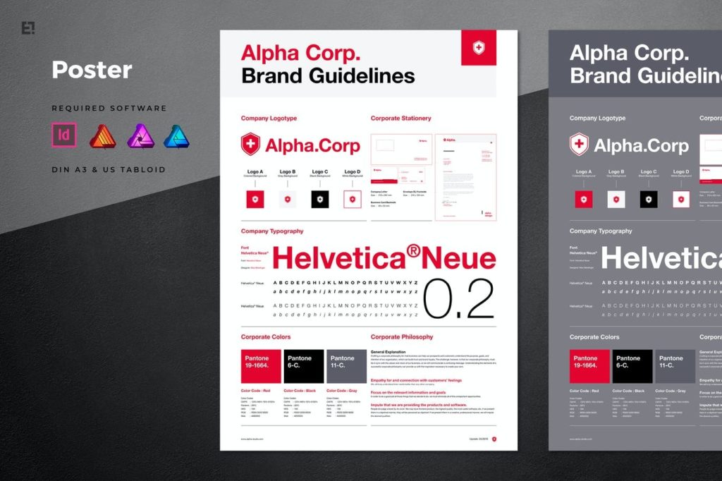 Brand Manual and Guidelines Poster Template v8 Complete