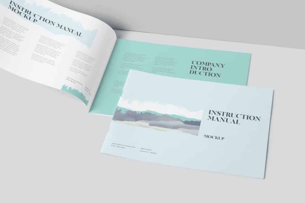 Landscape Instruction Manual & Brochure Mockups
