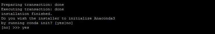 Intialize Anaconda during Installation