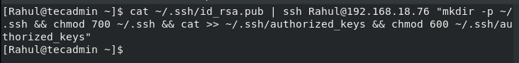 Copy SSH key to Remote