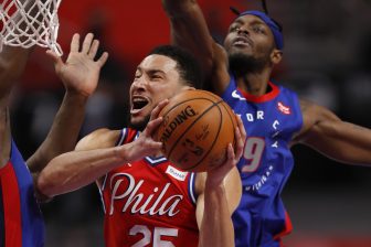 NBA: Philadelphia 76ers at Detroit Pistons