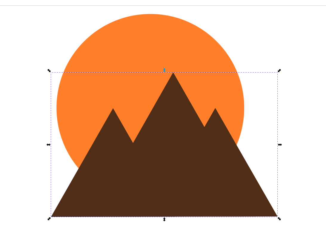 Peaks in front of the sun