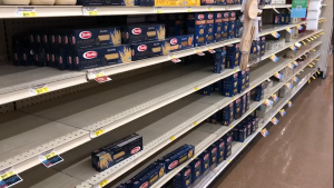 A combination of pandemic-related problems are creating empty shelves at grocery stores