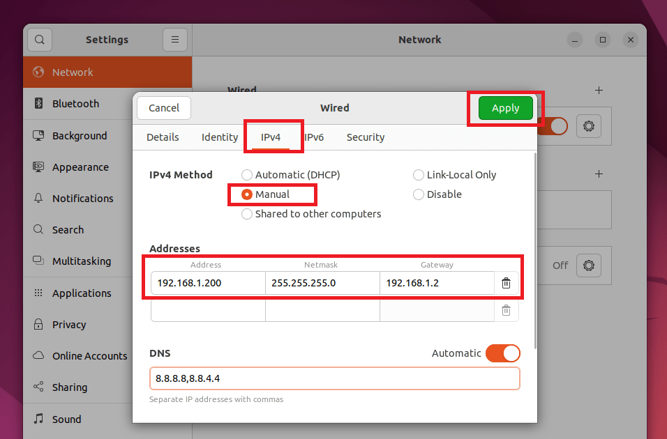 Configuring Static IP on Ubuntu 22.04
