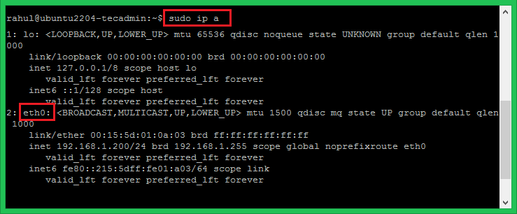 Configuring the Static IPv4 Address on Ubuntu using Netplan