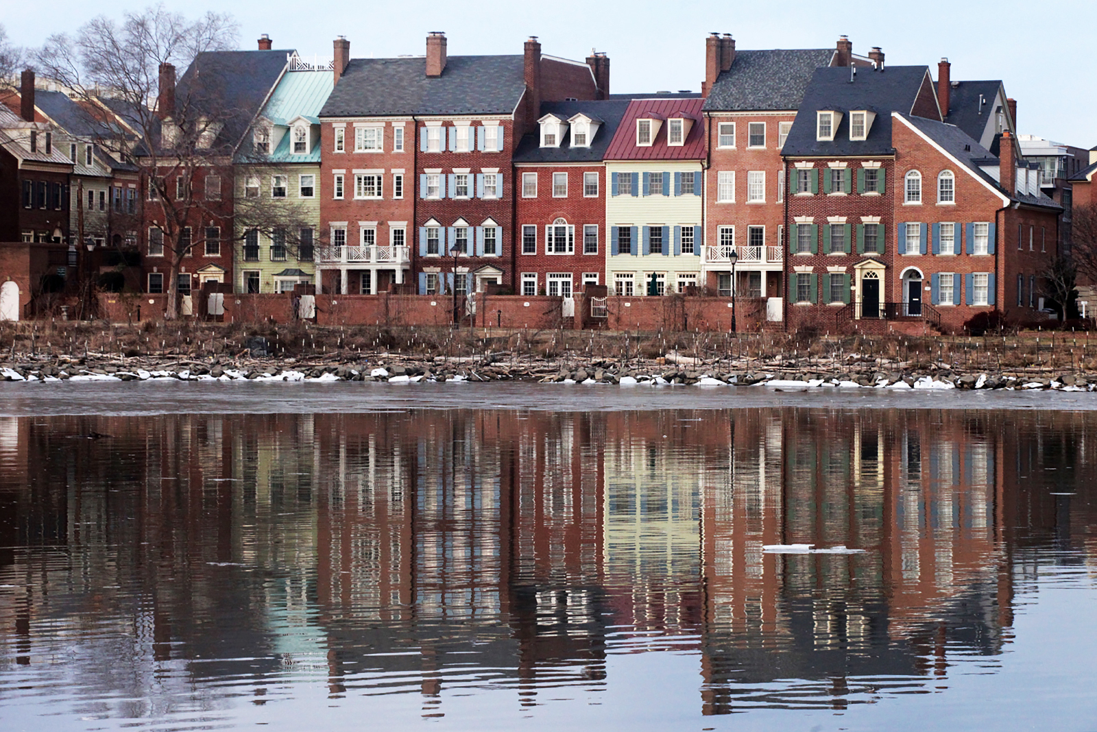 Homes along the waterfront in Old Town Alexandria. staff photo by James Cullum