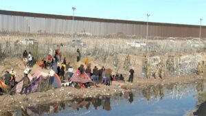 Migrant advocates react to migrants camping along Rio Grande on the U.S. side of the border